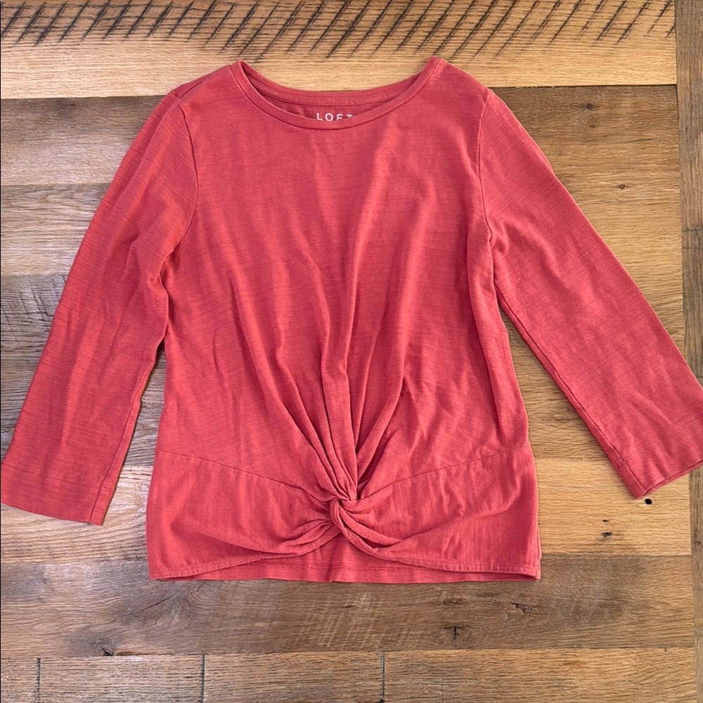 LOFT 3/4 Sleeve Knot Top